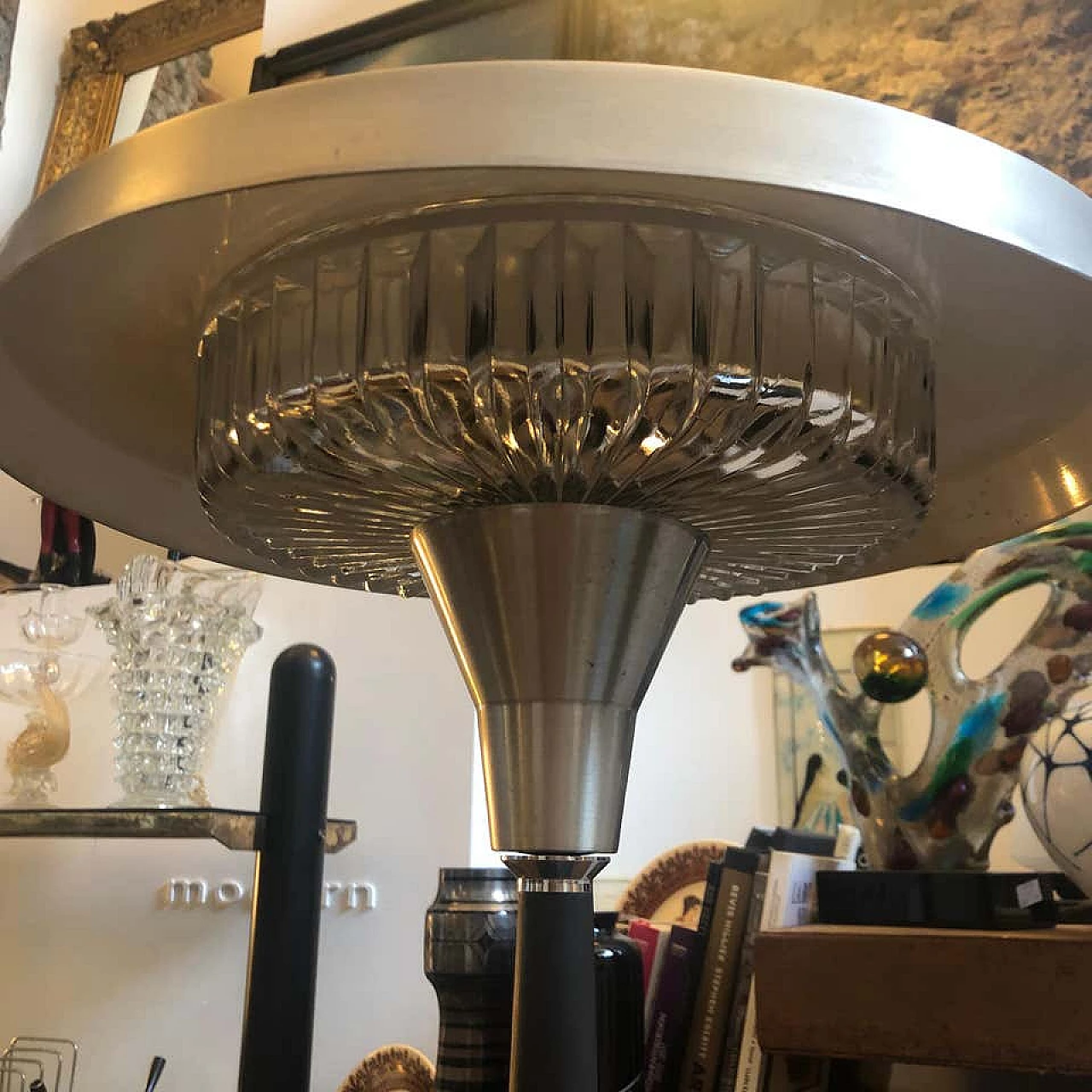 Space Age Italian Table Lamp with original button, 60s 1159715