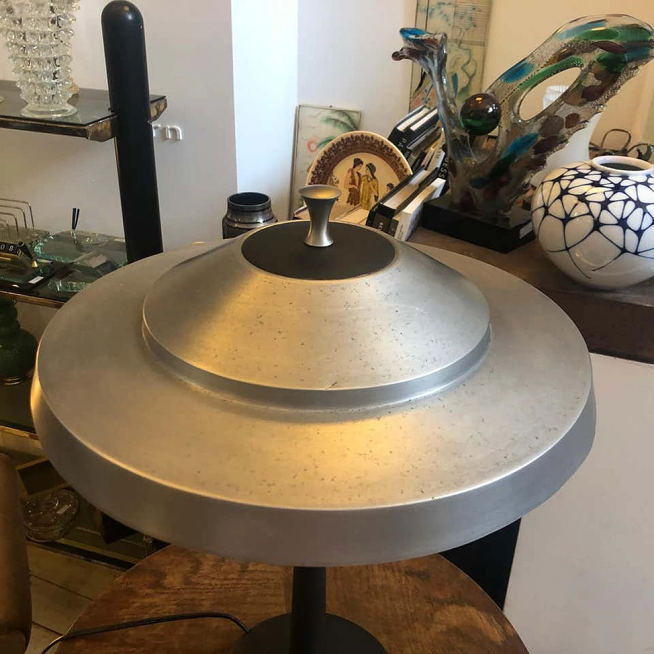 Space Age Italian Table Lamp with original button, 60s 1159717