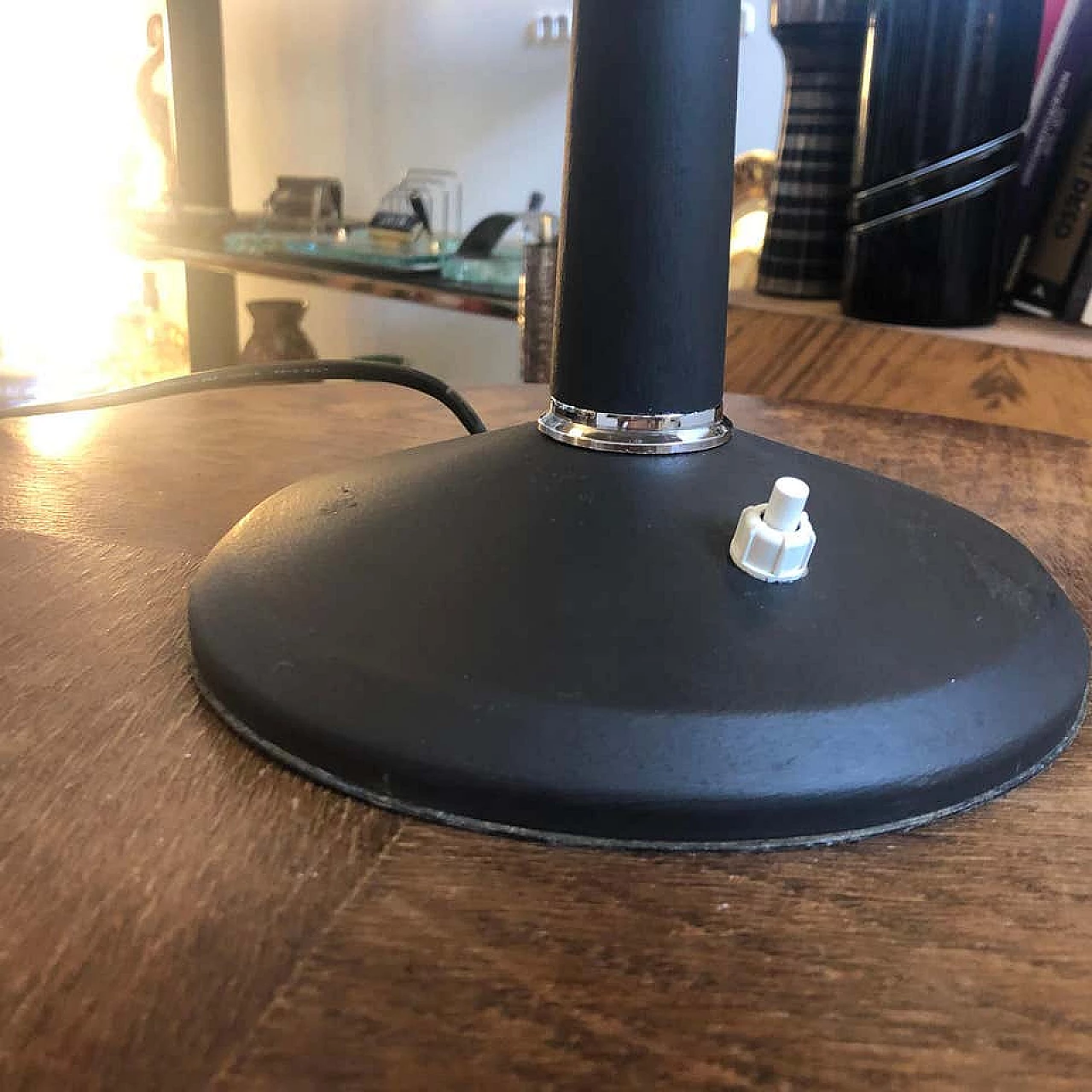 Space Age Italian Table Lamp with original button, 60s 1159719