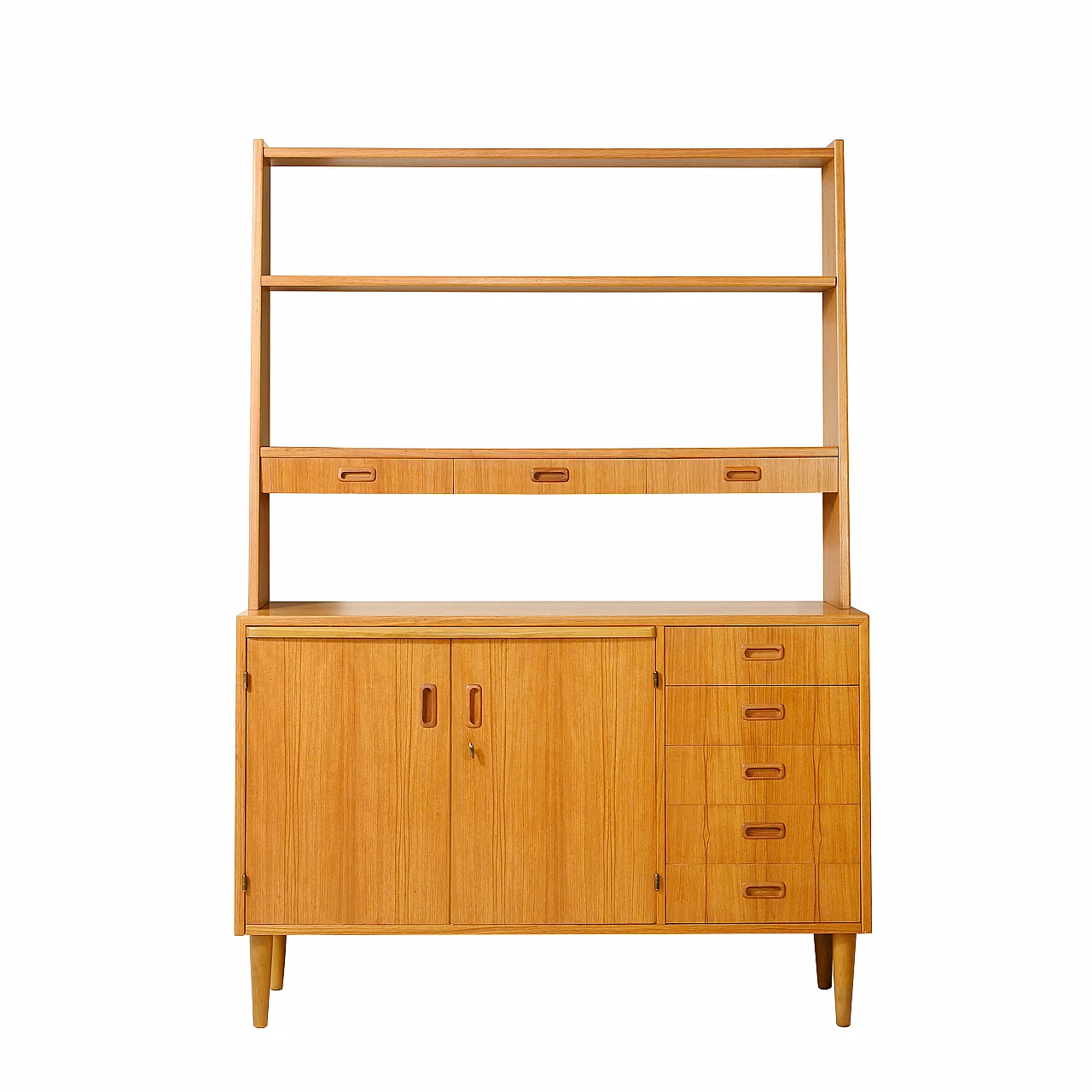 Scandinavian teak bookcase with pull-out top, 1950s 1159853