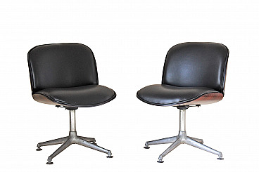 Pair of office armchairs by Ico Parisi for MIM Rome, 1960s