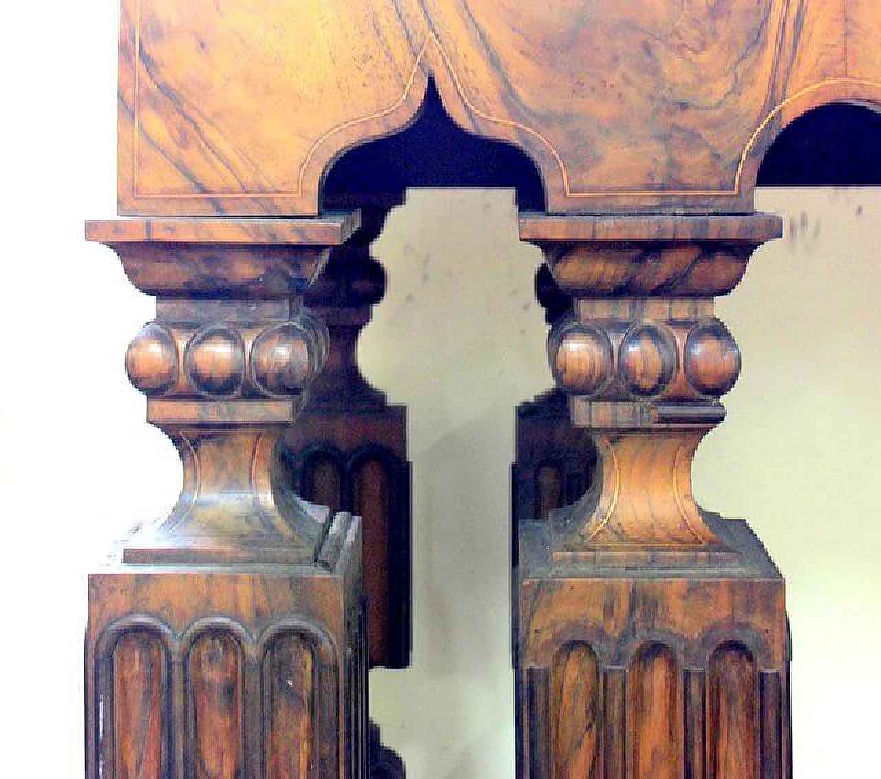 Consolle in legno d'ulivo con piano in marmo di George Smith, '800 1160050