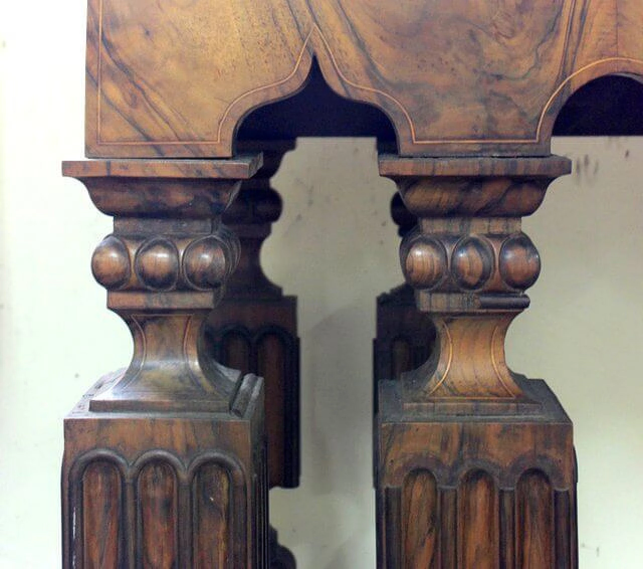Consolle in legno d'ulivo con piano in marmo di George Smith, '800 1160052