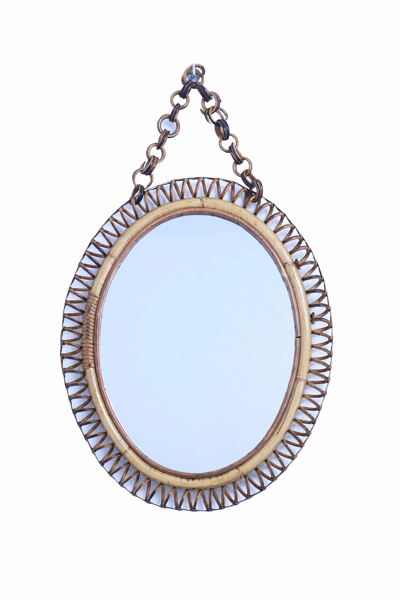 Specchio in bamboo, anni '50 1160328