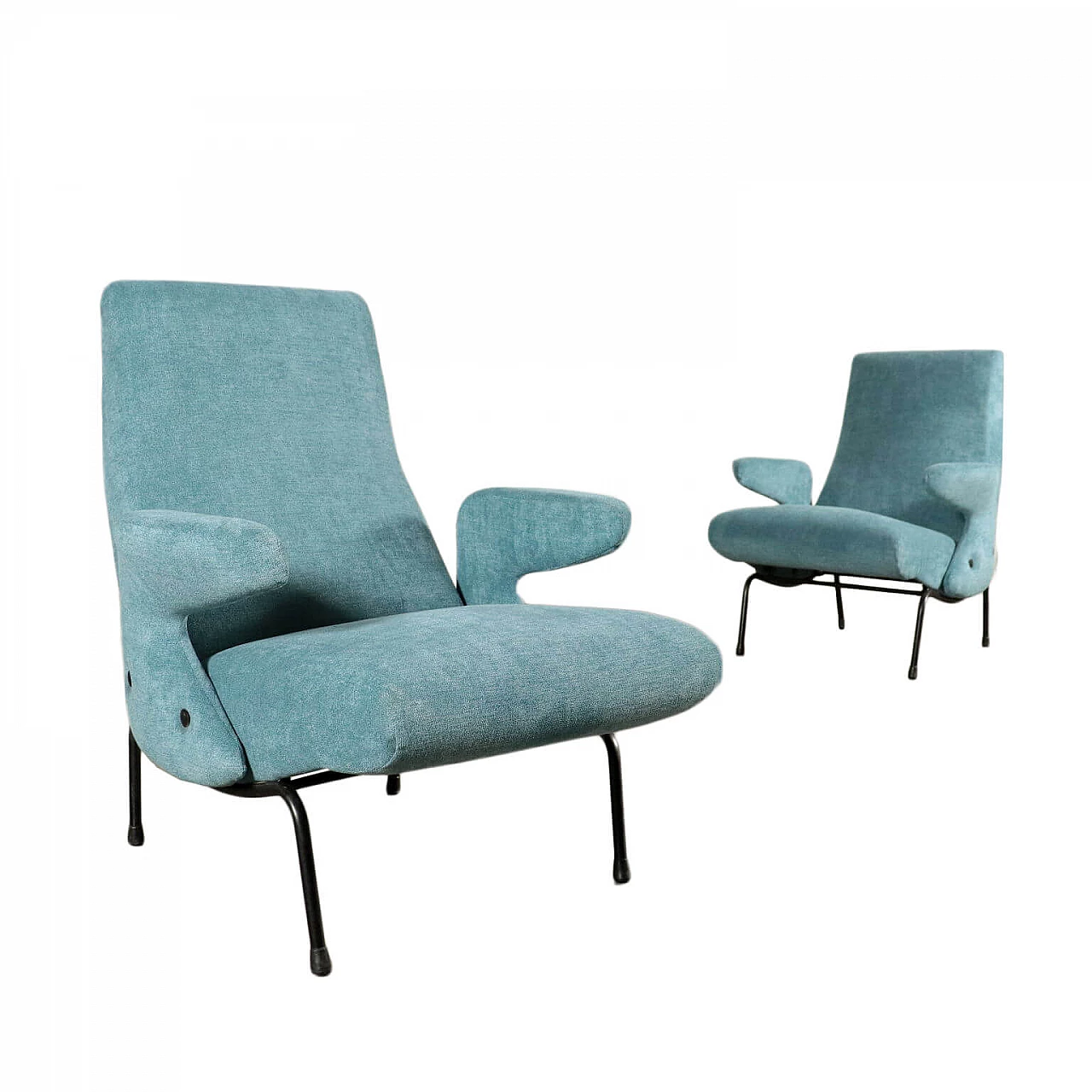 Pair of Delfino armchairs by Erberto Carboni for Arflex, 1950s 1160739