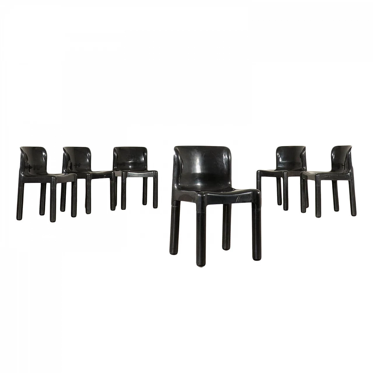 6 Chairs 4875 by Carlo Bartoli for Kartell, 70s 1160812