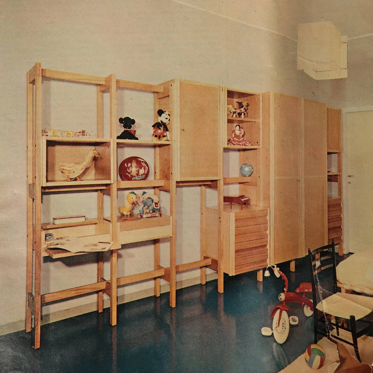 Beechwood bookcase by Mario Vender, 1960s 1160869