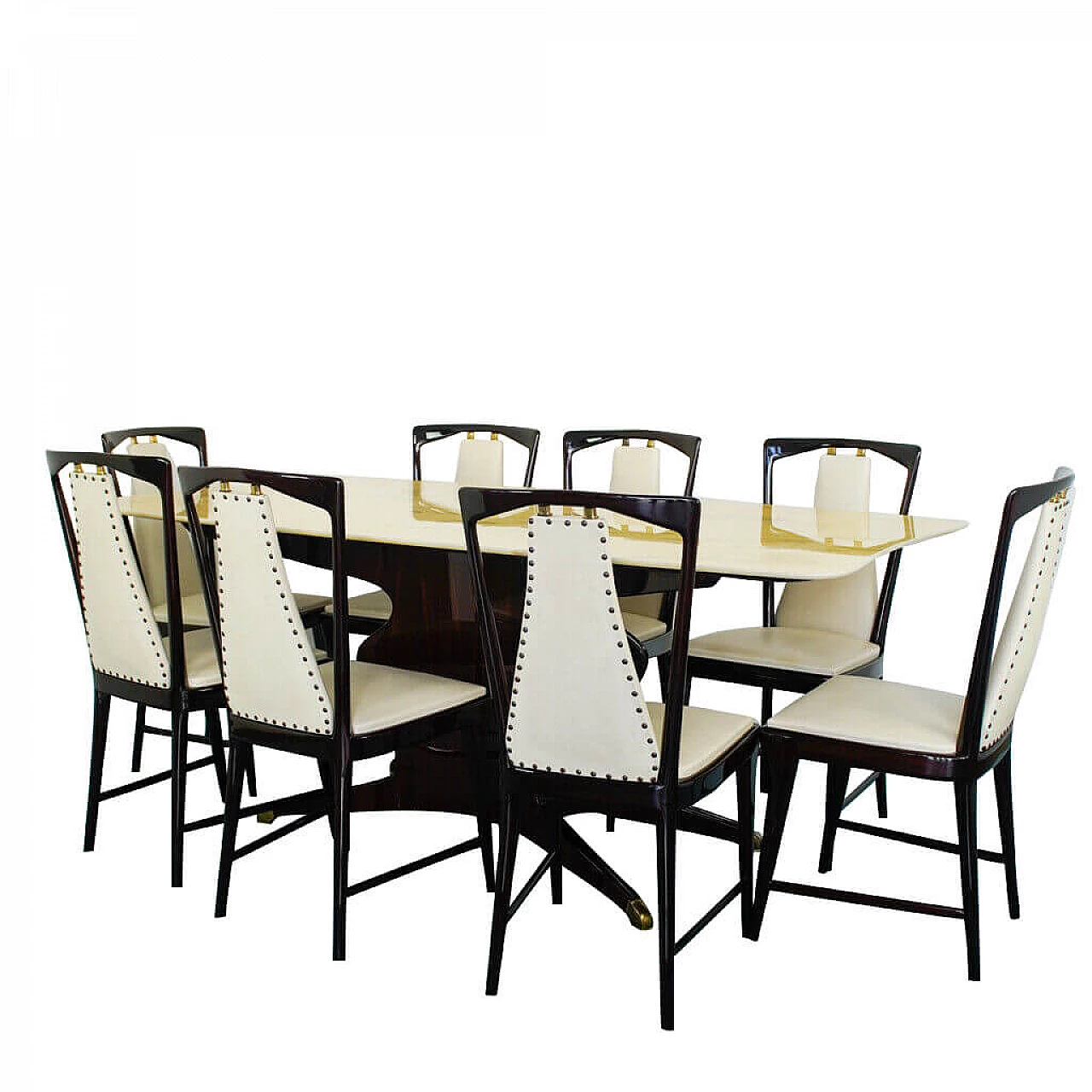 Dining table with 8 chairs by Osvaldo Borsani, 1940s 1160940