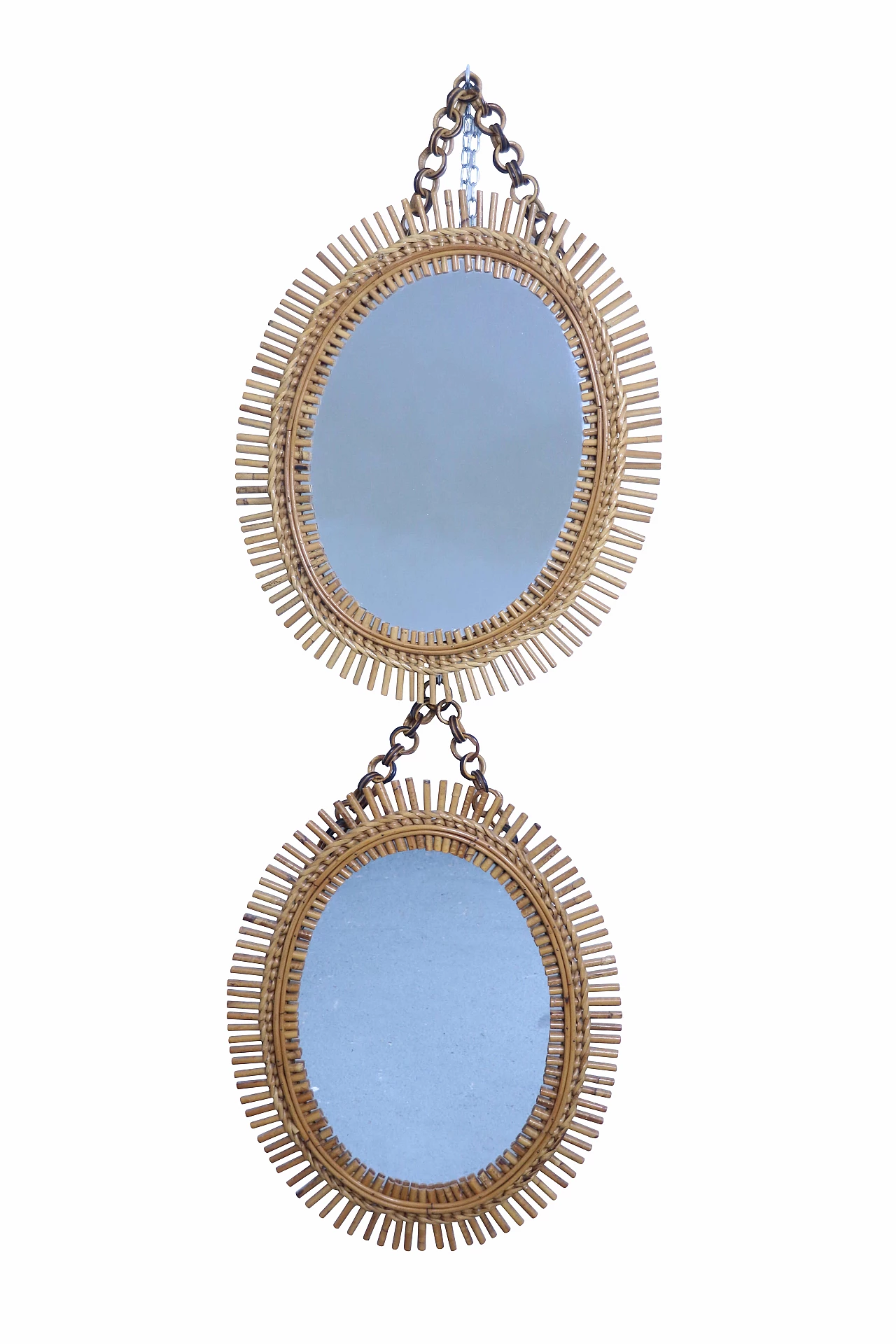 Pair of bamboo mirrors, 1950s 1161110