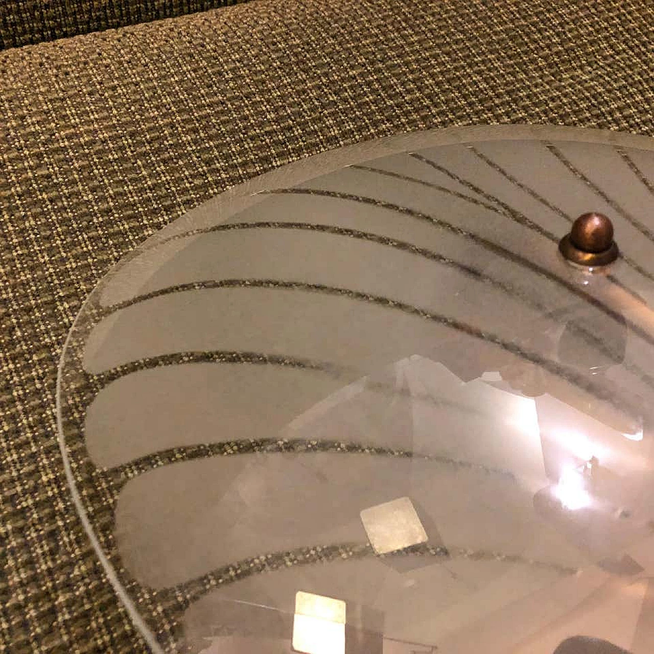 1 applique Art Déco in ottone e vetro a conchiglia, anni '30 1161157