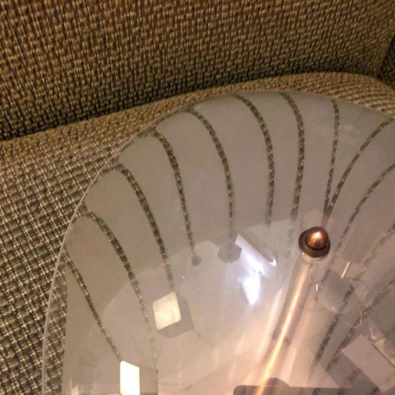 1 applique Art Déco in ottone e vetro a conchiglia, anni '30 1161158