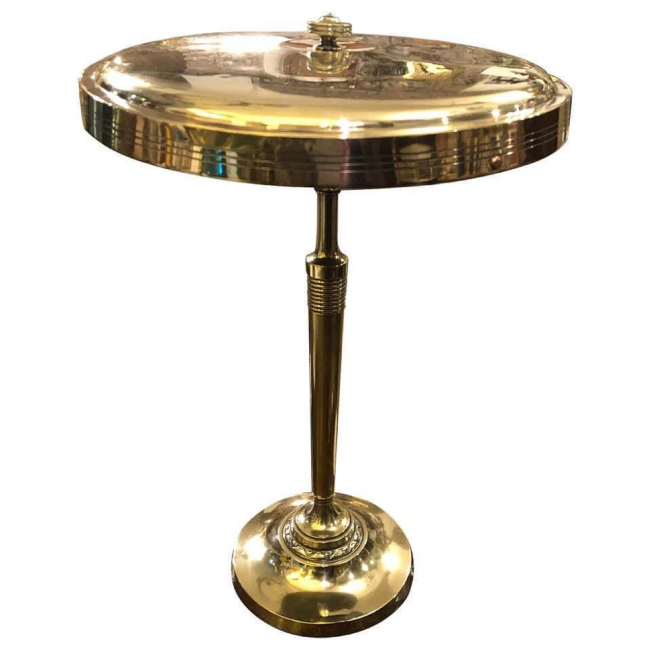 Art Deco brass italian two lights table lamp, 30s 1161166