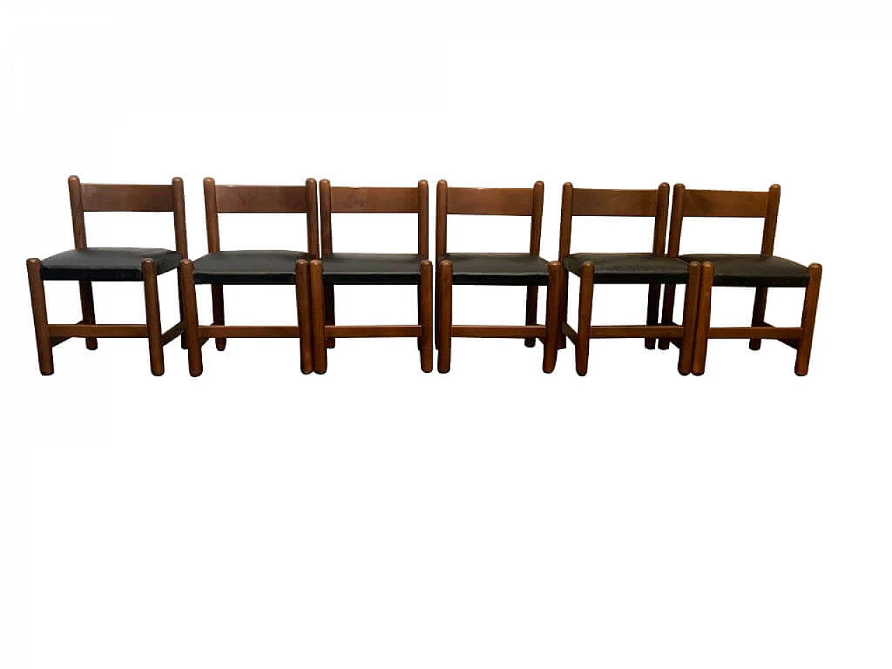 6 Wooden chairs, 70s 1161215