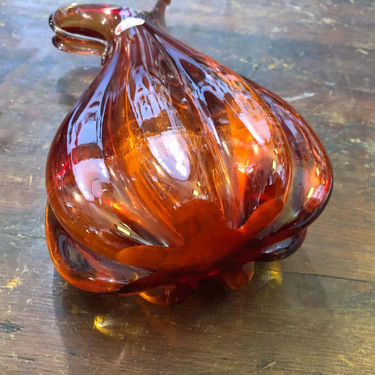 Sommerso red Murano glass vase attributed to Seguso, 1960 1161259