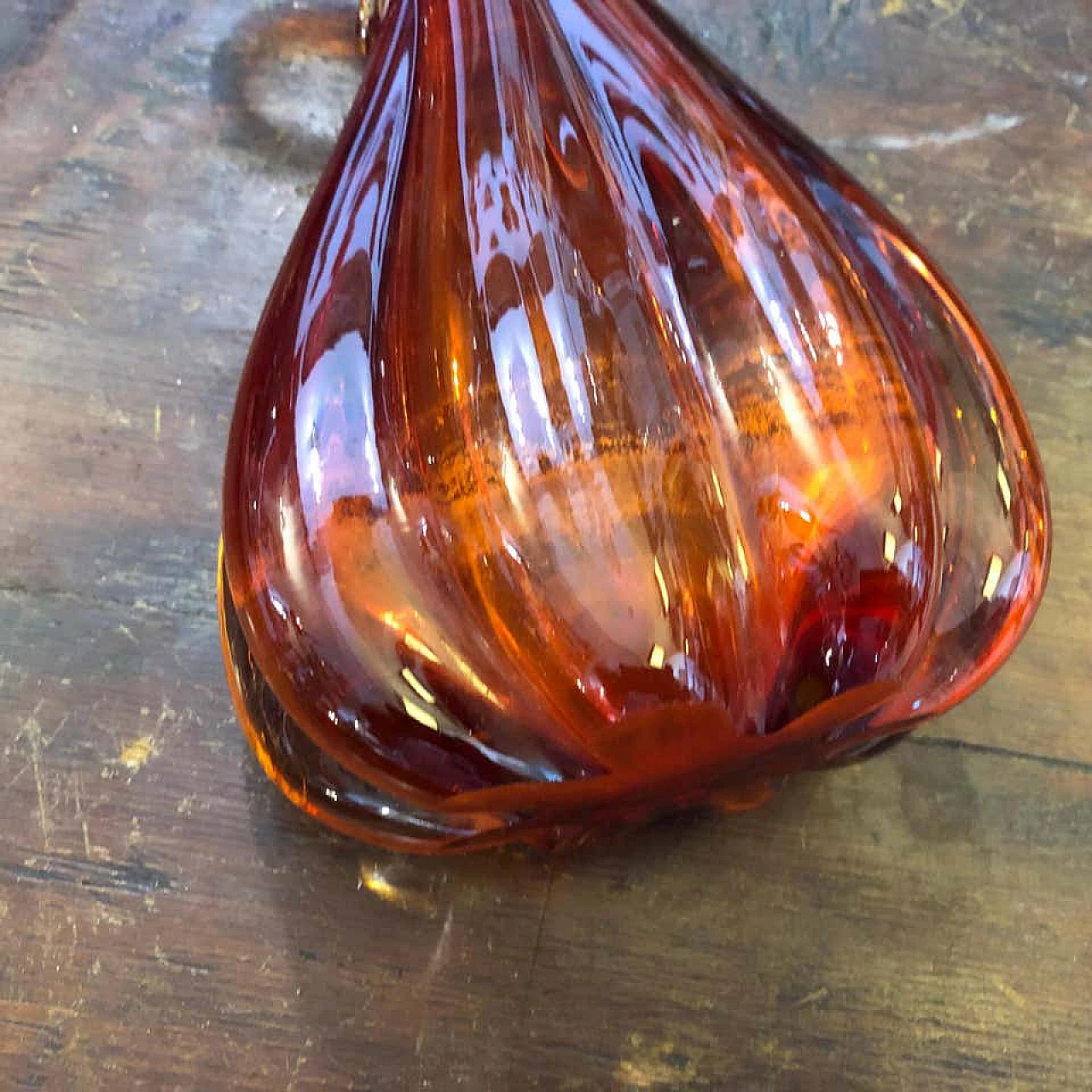 Sommerso red Murano glass vase attributed to Seguso, 1960 1161260