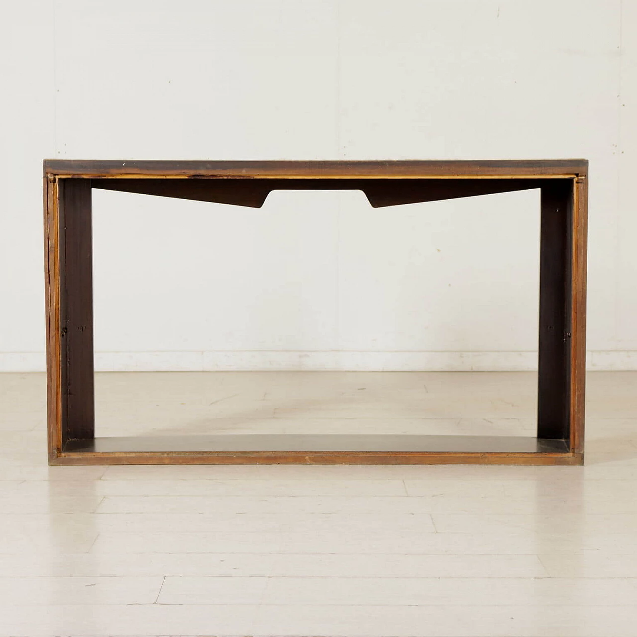 Wooden console table with marble top, 1950s 1161553