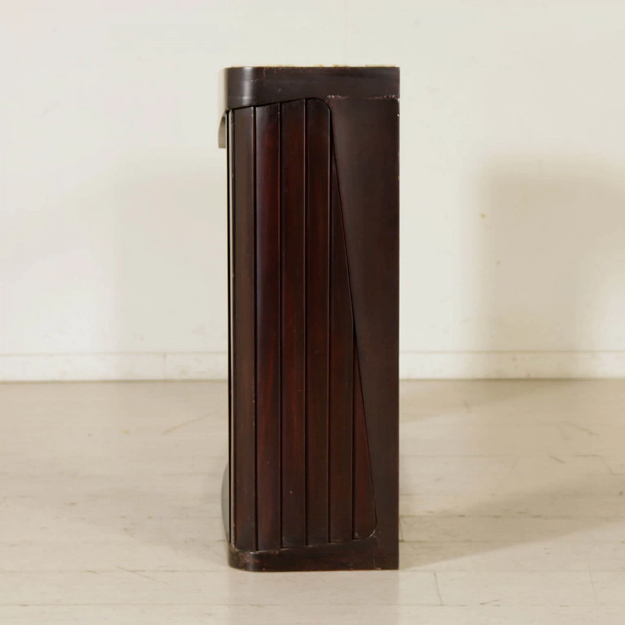 Wooden console table with marble top, 1950s 1161554