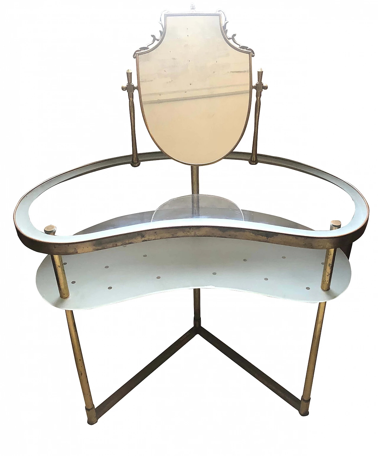 Vanity in brass and glass, 1940s 1161664
