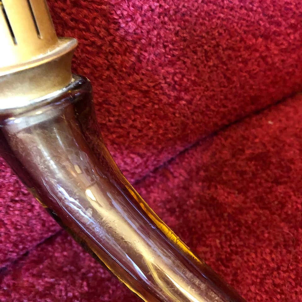 Pair of italian Murano glass and brass wall sconces by Barovier, 60s 1161774