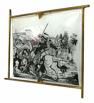 Convex glass wall lamp, 50s