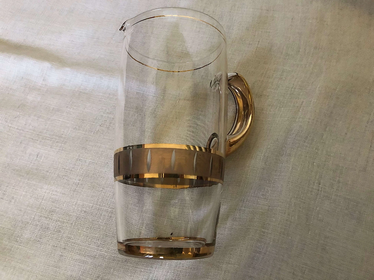Pitcher and glasses with gilded decoration, 50s 1162191