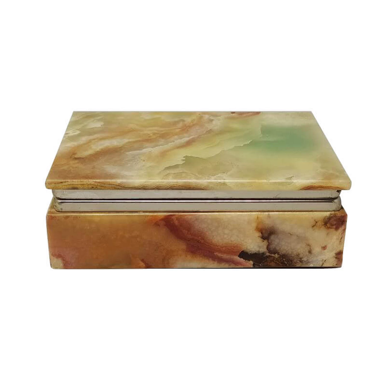 Scatola in alabastro verde, anni '60 1162315