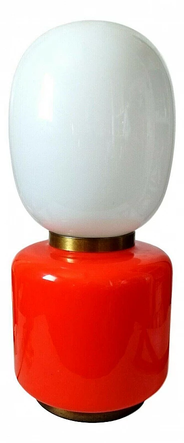 Murano glass table lamp Mazzega production, 60s