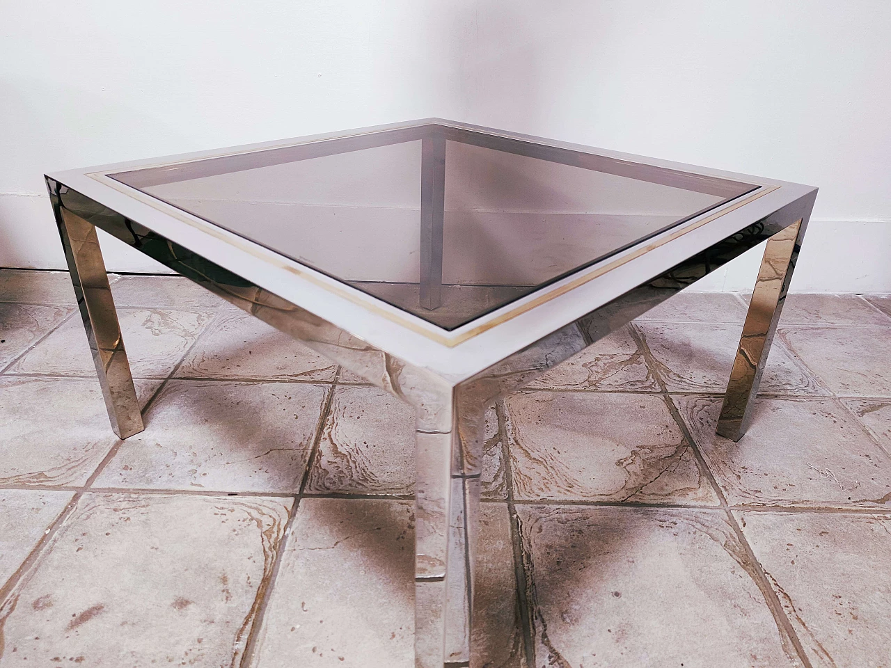 Steel and brass coffee table Romeo Rega 1162470
