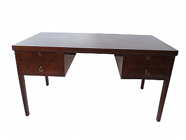 Desk with glass top, 50s