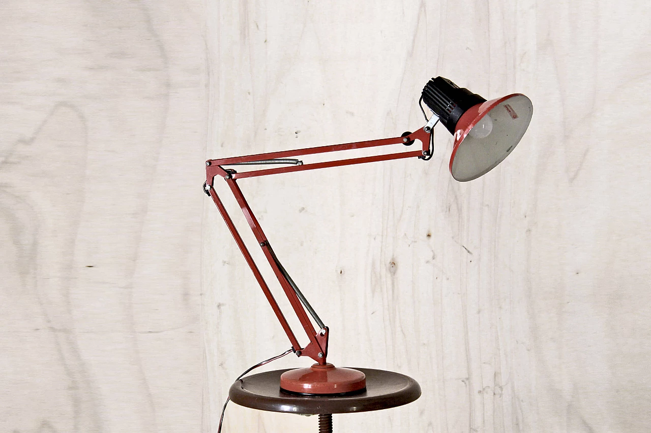 Red table lamp, 80's 1162597