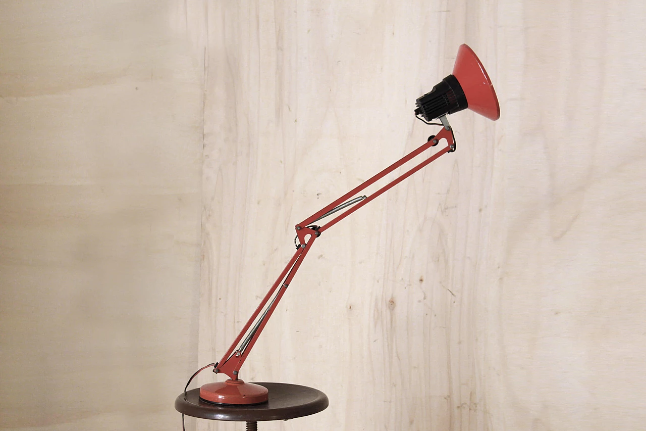 Red table lamp, 80's 1162599