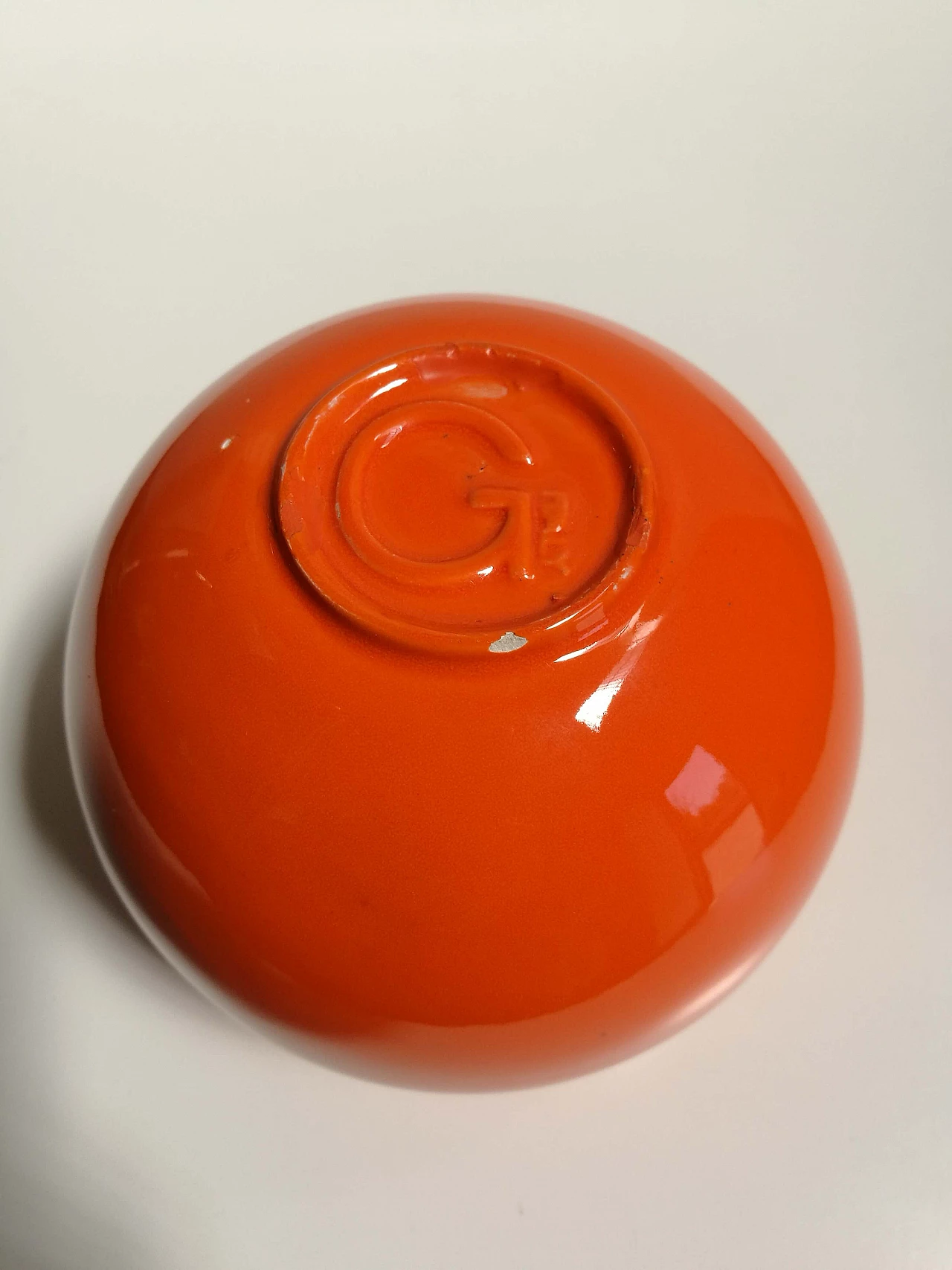 Orange vase by Sergio Asti for Gabbianelli, 1960s 1162853