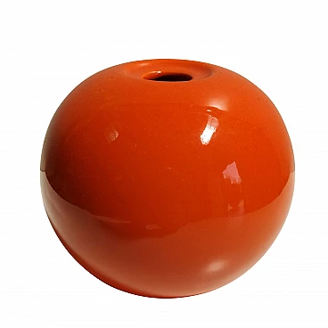Orange vase by Sergio Asti for Gabbianelli, 1960s