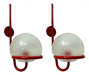 Pair of wall lamps model 145 by Sergio Asti for Arteluce, 1960s
