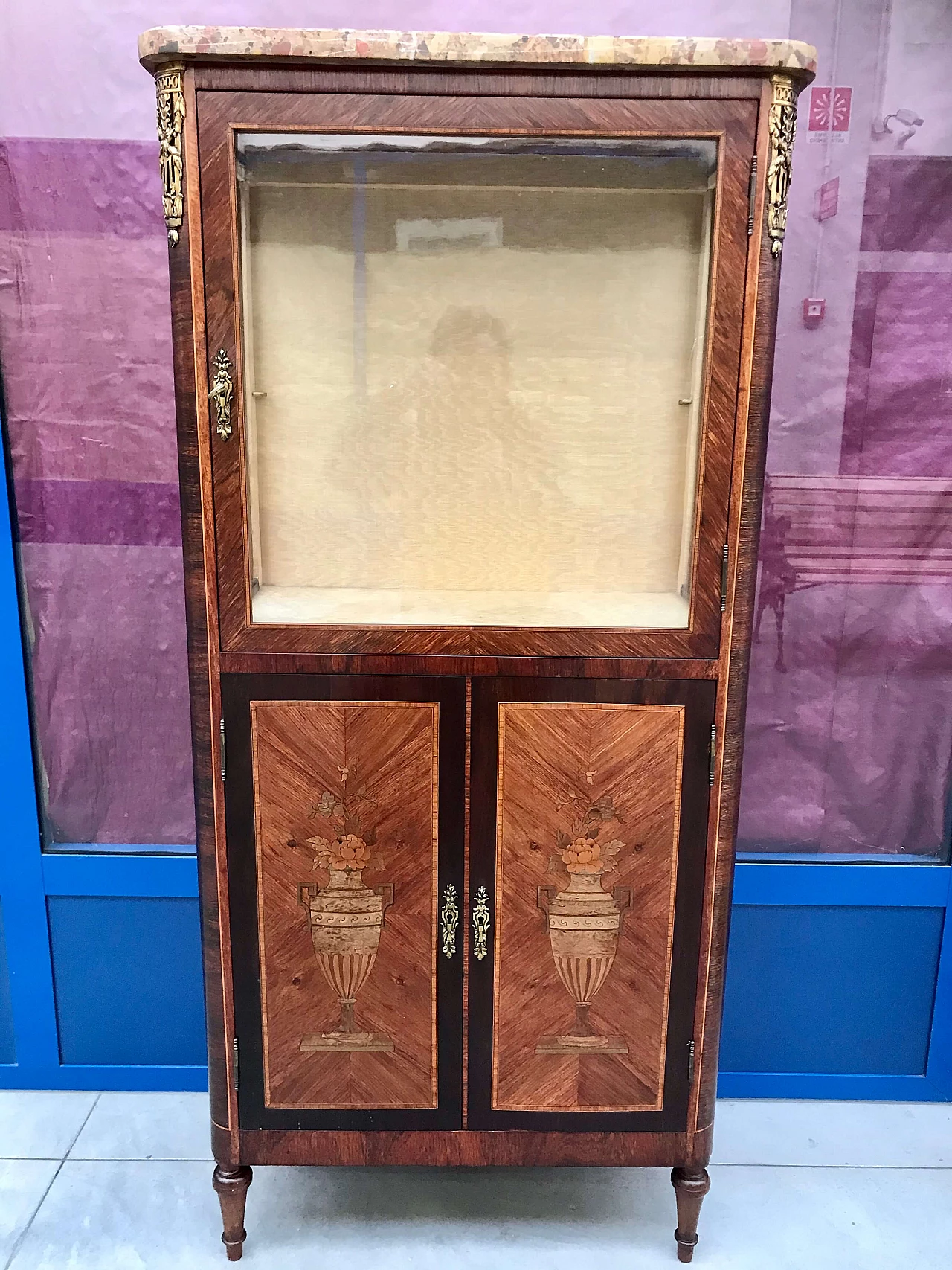Small inlaid and paved display case by Gouffe Jeaune, 19th century 1163403