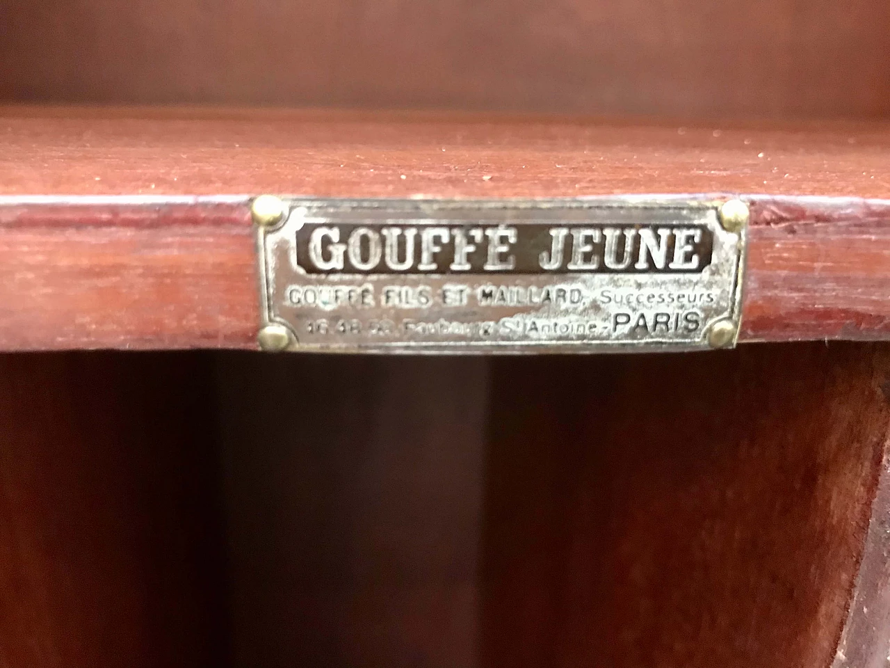 Small inlaid and paved display case by Gouffe Jeaune, 19th century 1163412