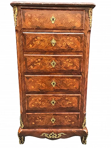 Secretaire paved and inlaid with bronzes, Napoleon III, 19th century