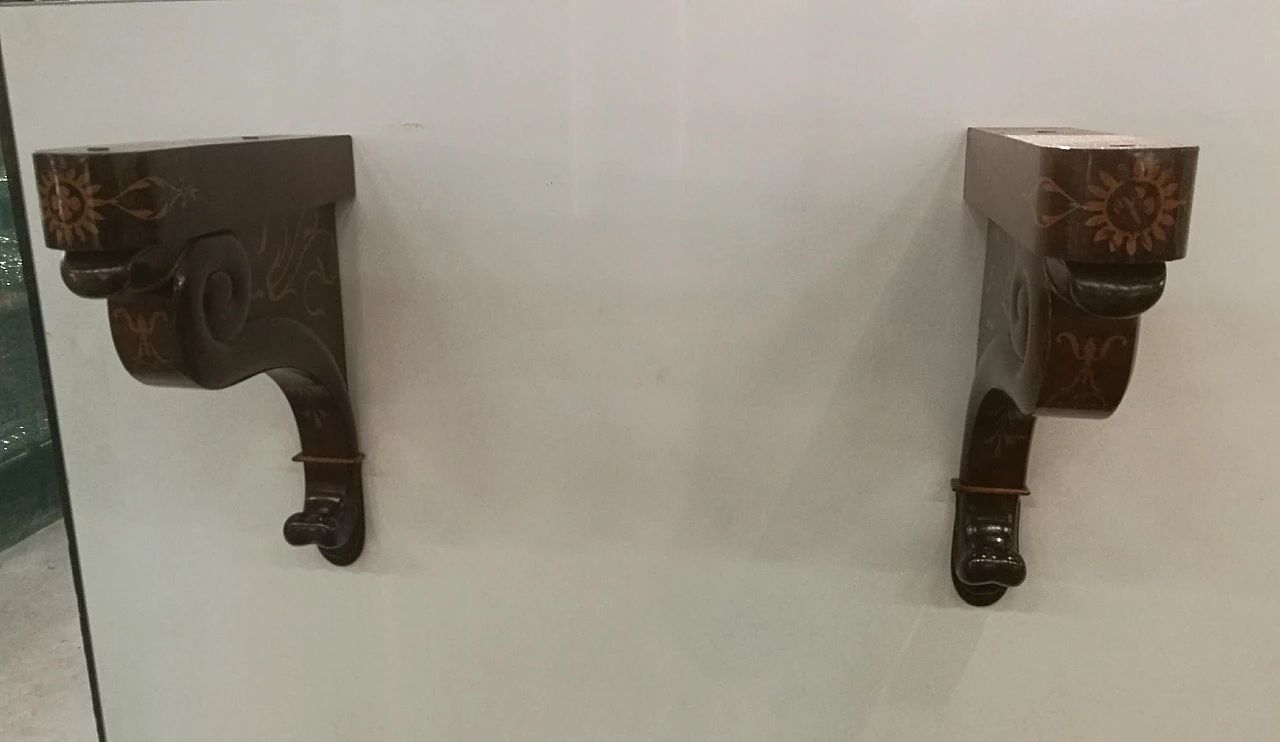 Coppia di reggimensola in legno, Sicilia periodo Carlo X, primi '800 1163595