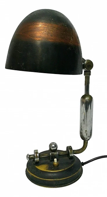 Lampada da tavolo industriale Bauhaus di Anker Lyhne, anni '50