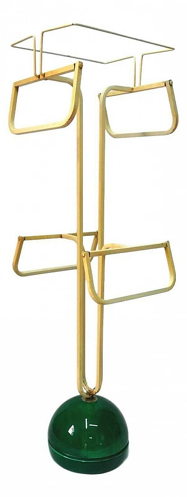 Towel rack with ceramic base, 60s