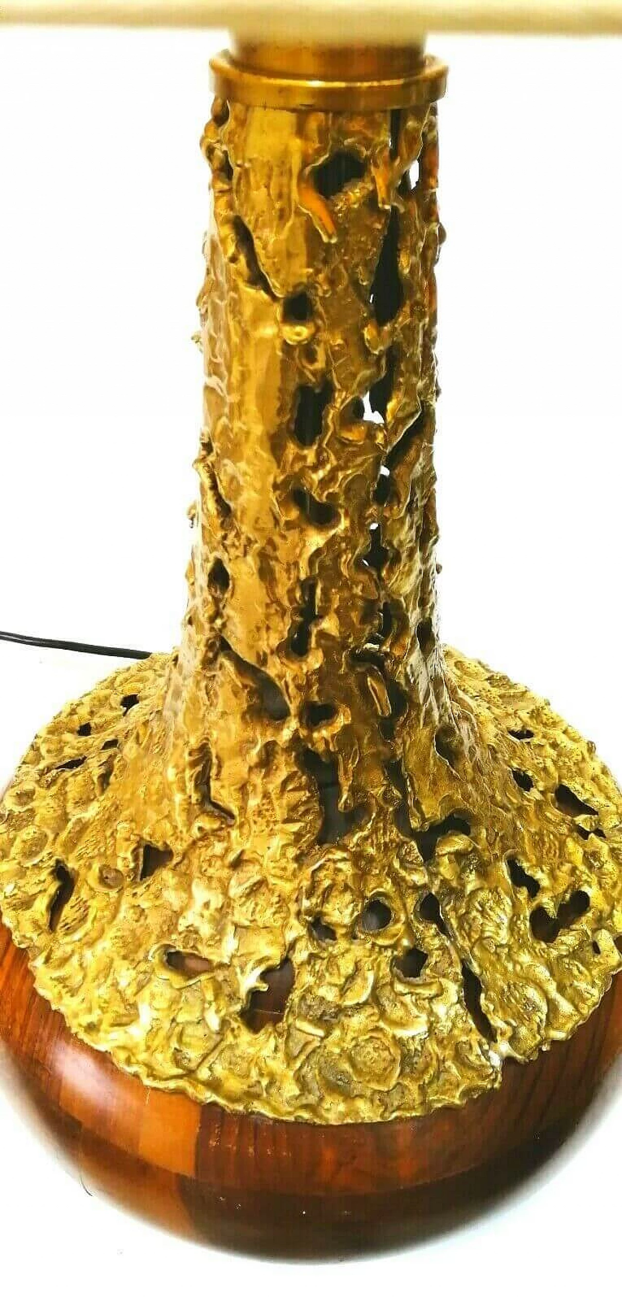 Lampada da tavolo in bronzo Solange di Angelo Brotto per Esperia, certificata, del 1977 1164304