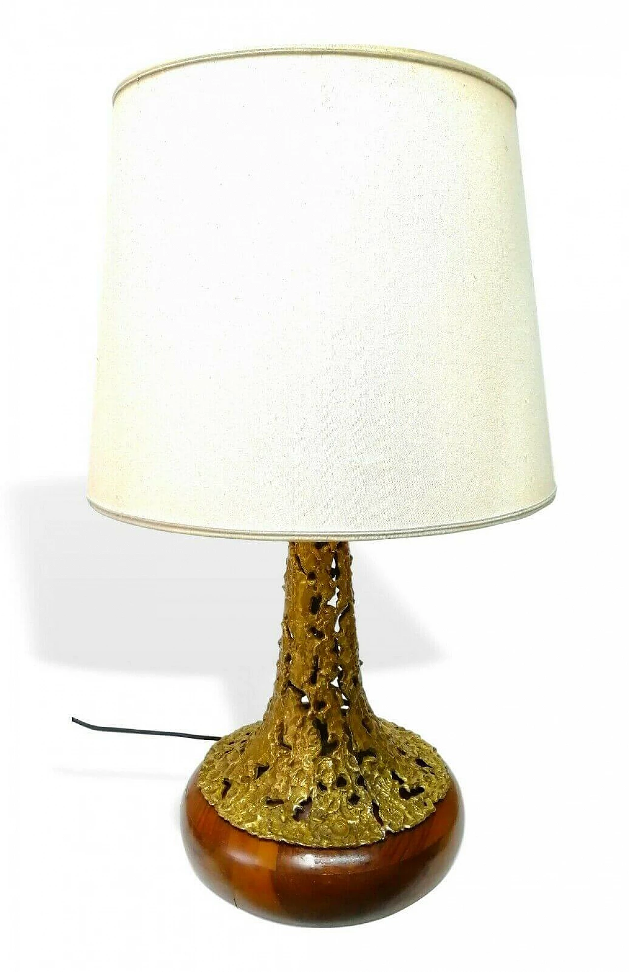 Lampada da tavolo in bronzo Solange di Angelo Brotto per Esperia, certificata, del 1977 1164305