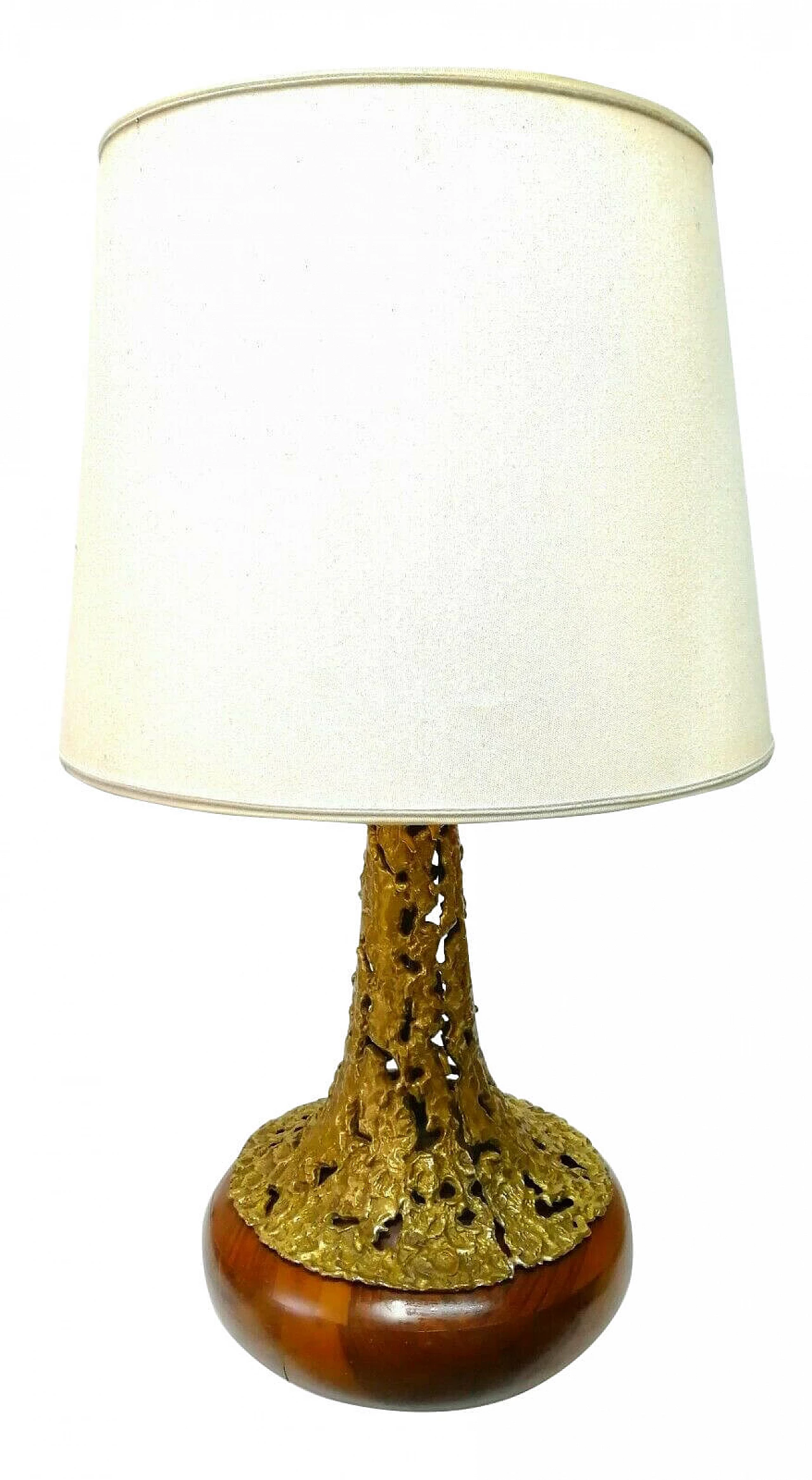 Lampada da tavolo in bronzo Solange di Angelo Brotto per Esperia, certificata, del 1977 1164380