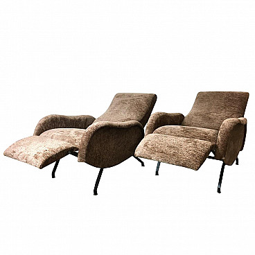 Pair of recliners armchairs, 1960s