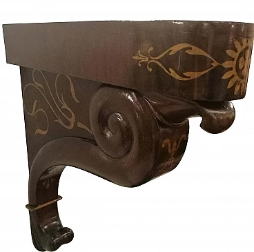 Pair of wooden shelf supports, Sicily Charles X period