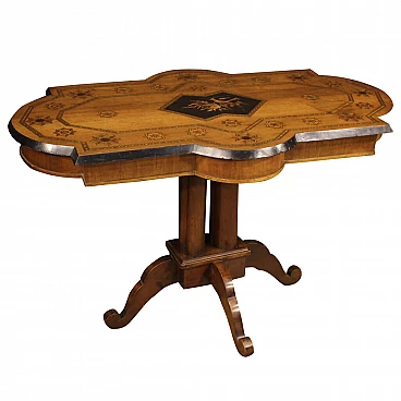 Italian inlaid table, '800