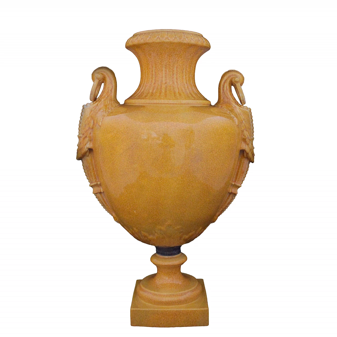 Eclettico vaso giallo ocra, anni '20 1164714