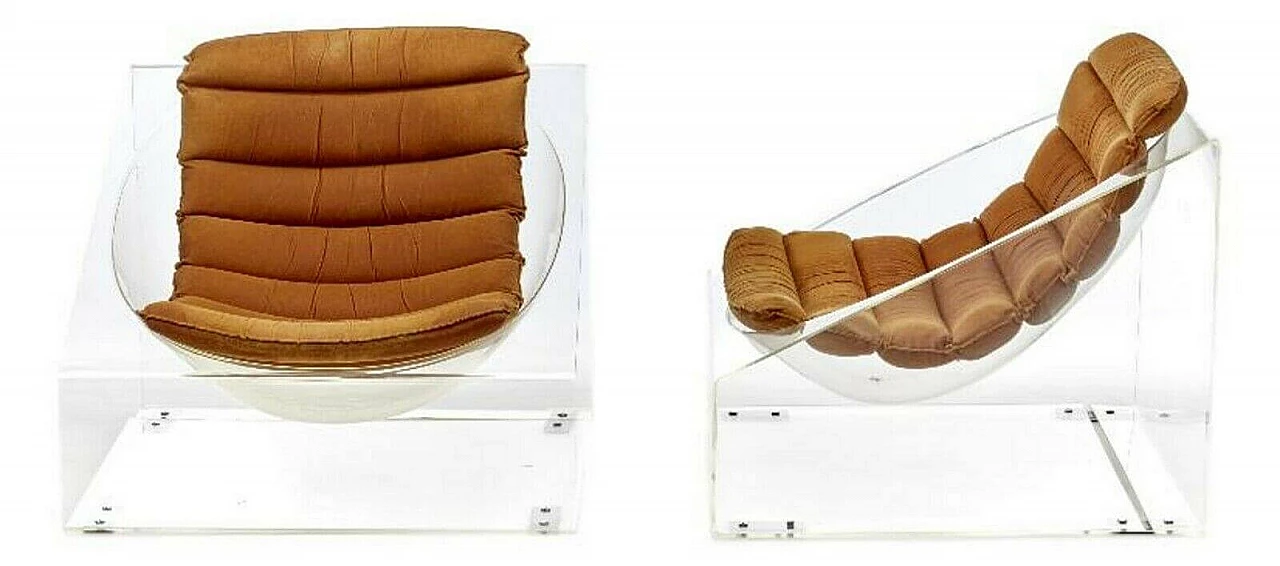 Pair of armchair in plexiglass Toy Chair by Rossi Molinari for Totem, 1968 1164740