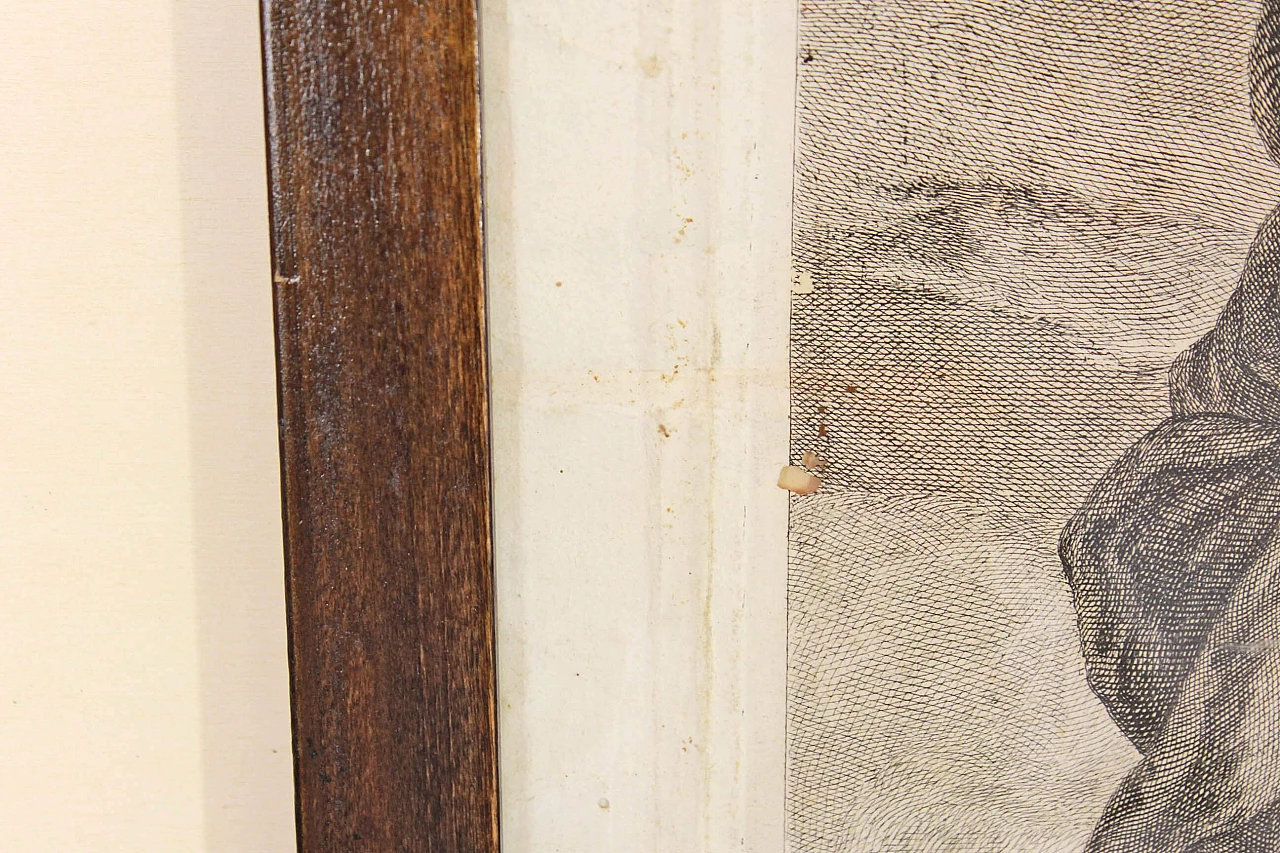 Antique etching with Annunciation,  19th century 1164974