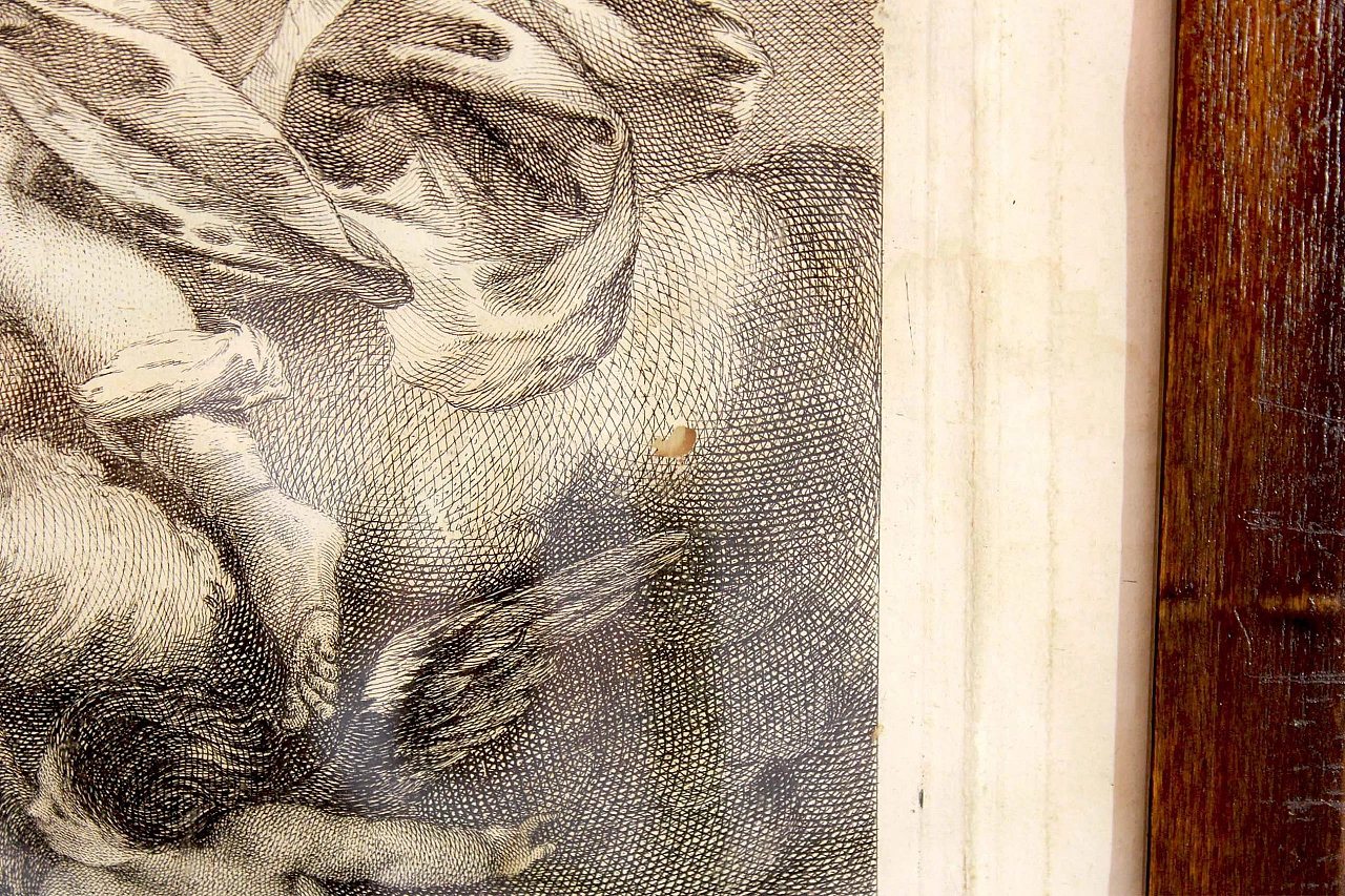 Antique etching with Annunciation,  19th century 1164975